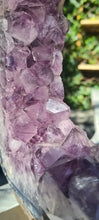 Load image into Gallery viewer, Amethyst Portal on Gold Custom stand - Almost 2ft - Large Crystal
