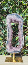 Load image into Gallery viewer, Amethyst Portal on Gold Custom stand - Almost 2ft - Large Crystal