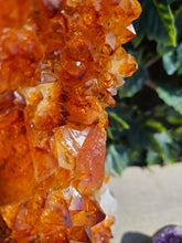 Load image into Gallery viewer, Citrine Cluster on gold Stand - Citrine Raw