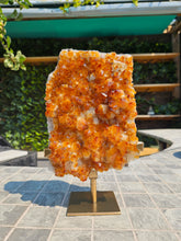 Load image into Gallery viewer, Citrine Cluster on gold Stand - Citrine Raw