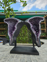 Load image into Gallery viewer, Amethyst angel wings - Statement Crystals - Butterfly wings