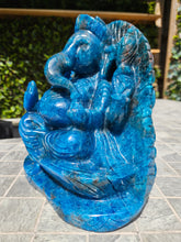Load image into Gallery viewer, Lord Ganesha in Ashirvad posture Gesture of Blessing Apatite from brazil