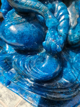Load image into Gallery viewer, Lord Ganesha in Ashirvad posture Gesture of Blessing Apatite from brazil