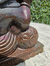 Load image into Gallery viewer, Ganesha carving symbol of luxury Sculpture from Ruby Corundum and kyanite