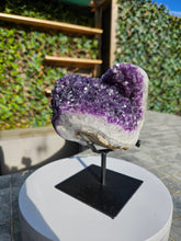 Load image into Gallery viewer, Amethyst on stand from Brazil - High Grade - statement crystal