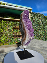 Load image into Gallery viewer, Amethyst on stand from Brazil - High Grade - statement crystal