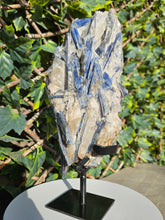 Load image into Gallery viewer, Blue Kyanite on custom made stand - The Face
