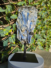 Load image into Gallery viewer, Blue Kyanite on custom made stand