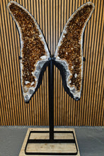 Load image into Gallery viewer, Citrine Angel wings Butterfly wings on stand - The money Stone