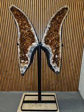 Load image into Gallery viewer, PRIVATE ORDER - Citrine Angel wings Butterfly wings on stand - The money Stone