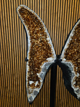 Load image into Gallery viewer, PRIVATE ORDER - Citrine Angel wings Butterfly wings on stand - The money Stone