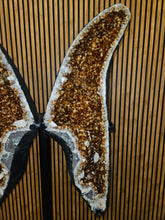 Load image into Gallery viewer, Citrine Angel wings Butterfly wings on stand - The money Stone