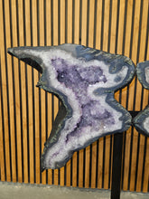 Load image into Gallery viewer, Amethyst Agate Butterfly Wings in the shape of an 88 - Statement Crystals