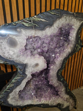 Load image into Gallery viewer, Amethyst Agate Butterfly Wings in the shape of an 88 - Statement Crystals