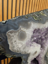 Load image into Gallery viewer, Amethyst Agate Butterfly Wings in the shape of an 88 - Statement Crystals