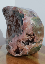Load image into Gallery viewer, Pink Amethyst Coral Druzy Slab Geode