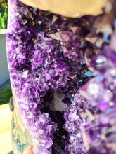 Load image into Gallery viewer, Amethyst with Calcite on stand statement crystal - Clear Vision