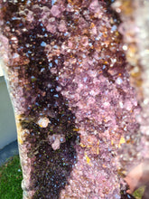 Load image into Gallery viewer, Amethyst angel wings on stand extra large almost 4 feet tall statement crystal