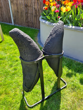 Load image into Gallery viewer, Heated Citrine Angel wings Butterfly wings on stand - MONARCH