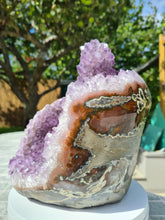Load image into Gallery viewer, Amethyst with large Stalactite from Uruguay free standing - TITAN Active