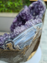 Load image into Gallery viewer, Amethyst from Uruguay with Calcite - VENUS FLOWER Active