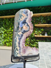 Load image into Gallery viewer, Amethyst with calcite on stand from Uruguay - GATOR