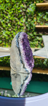 Load image into Gallery viewer, AMETHYST RAW STONE CUTBASE SELF STANDING