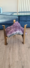 Load image into Gallery viewer, AMETHYST TABLE WITH GLASS WORKTOP