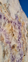 Load image into Gallery viewer, Pink Amethyst on gold stand Over the Rainbow Yellow Tower Cathedral druzy Active