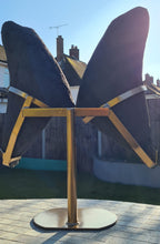 Load image into Gallery viewer, Amethyst angel butterfly wings rainbow amethyst gold stand rare