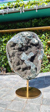 Load image into Gallery viewer, Quartz Druzy Jasper Green on stand - Large - 30cm tall
