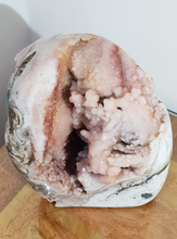 Load image into Gallery viewer, Pink Amethyst Coral Druzy Slab Geode