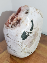 Load image into Gallery viewer, Pink Amethyst Coral Druzy Slab Geode