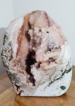 Load image into Gallery viewer, Pink Amethyst Coral Druzy Slab Geode