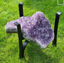 Load image into Gallery viewer, AMETHYST TABLE WITH GLASS WORKTOP