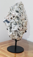 Load image into Gallery viewer, Pink Amethyst large Indian Chief with Hand made Stand