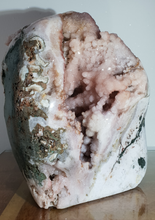 Load image into Gallery viewer, Pink Amethyst Coral Druzy Slab Geode
