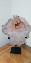 Load image into Gallery viewer, Pink Amethyst Druzy Slab with Hand made Stand