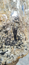 Load image into Gallery viewer, Blue Kyanite on Custom made gold stand

