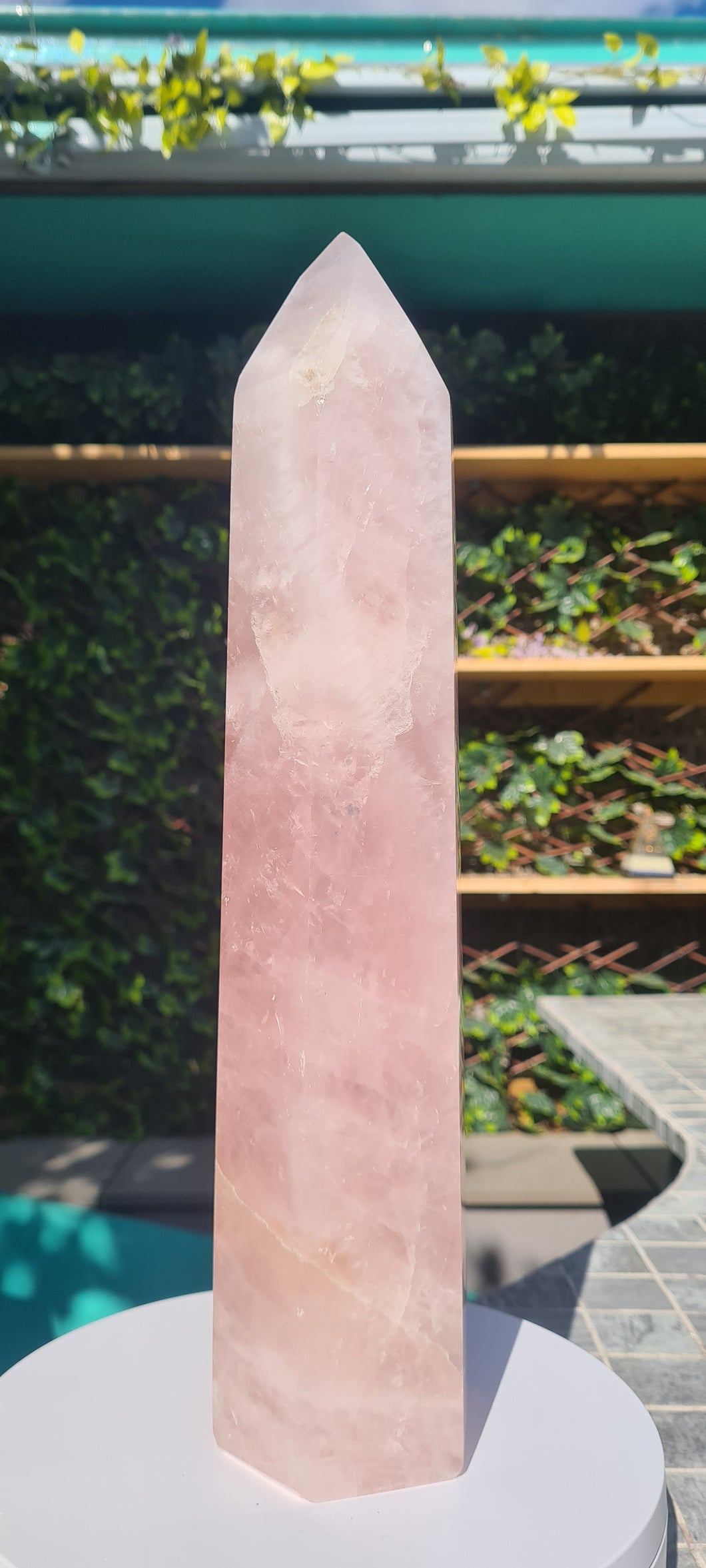 Rose quartz Tower Obelisk Huge - From BRAZIL