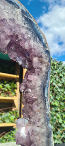 Amethyst Portal on Gold Custom stand - Almost 2ft - Large Crystal