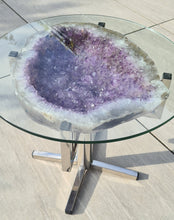 Load image into Gallery viewer, Amethyst Table on Chrome Stand

