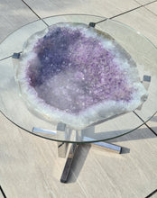 Load image into Gallery viewer, Amethyst Table on Chrome Stand
