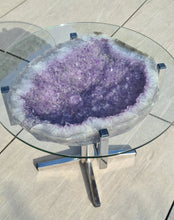 Load image into Gallery viewer, Amethyst Table on Chrome Stand
