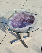 Load image into Gallery viewer, Amethyst Table on Chrome Stand
