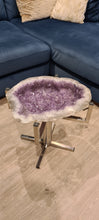 Load image into Gallery viewer, Amethyst Table on Chrome Stand
