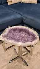 Load image into Gallery viewer, Amethyst Table on Chrome Stand
