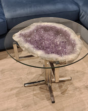 Load image into Gallery viewer, Amethyst Table on Chrome Stand
