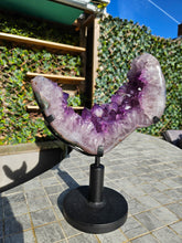Load image into Gallery viewer, Amethyst Moon on spinning stand with from Brazil

