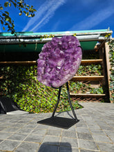 Load image into Gallery viewer, Amethyst on stand from Brazil - High Grade
